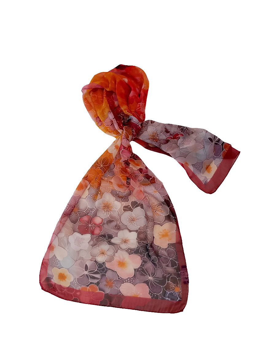 Sciarpa voile stampata
